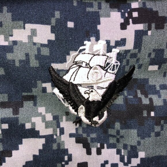 U.S. Navy Woman's Digital Military Jacket Uniform Small Camo Utility Collared Gr - Picture 7 of 15